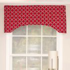 Alternate image 1 for RLF HOME Andromeda Geometric Arch All Season Premium Valance Red 3" Rod Pocket 50W x 17L