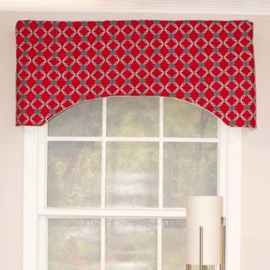 RLF HOME Andromeda Geometric Arch All Season Premium Valance Red 3" Rod Pocket 50W x 17L. View a larger version of this product image.