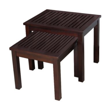 D-Art collection Mahogany Finish Valencia Nesting Table set of 2 pcs. View a larger version of this product image.