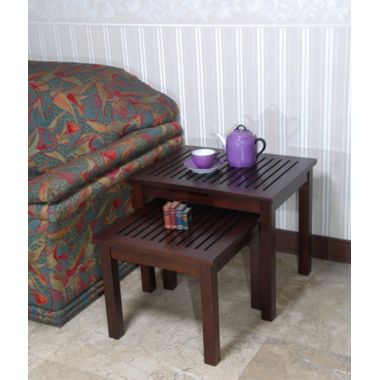 D-Art collection Mahogany Finish Valencia Nesting Table set of 2 pcs. View a larger version of this product image.