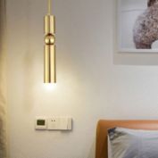 Stock Preferred Modern Brass Tube Chandelier Gold