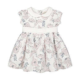 Hope & Henry Baby Seersucker Peter Pan Collar Dress (Pale Pink Outline Rose, 6-12 Months)