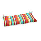 Alternate image 0 for Pillow Perfect 44" Yellow and Blue Striped Outdoor Patio Tufted Bench Cushion