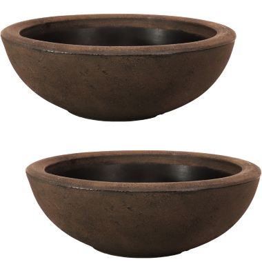 Sunnydaze Indoor/Outdoor Patio, Garden, or Porch Weather-Resistant Double-Walled Percival Flower Pot Planter - 20.75" - Sable Finish - 2pk. View a larger version of this product image.