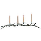 Contemporary Home Living 30" Silver and Gray Religious Hanukkah Taper Candle Holder