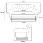 Alternate image 3 for Friends Central Perk Coffee Shop 3-Seater Couch Authentic Replica   Upholstered Orange Sofa For Living Room, Guest Room, Media Room   90 x 41 x 43 Inches