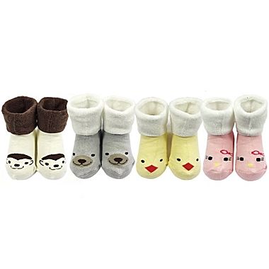 Wrapables Thick Animal Face Socks (Set of 4) / Baby Girl (Set of 4). View a larger version of this product image.