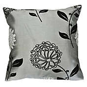 Kella Milla Floral Mums Throw Pillow Cover / Silver