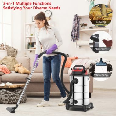 Gymax 3-in-1 Wet Dry Vacuum Cleaner 9 Gallon Upright Portable w/ Blower. View a larger version of this product image.