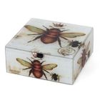 Alternate image 0 for Vintage Bumblebee and Crown Glass Keepsake Trinket Jewelry Box Velvet Lined Bee