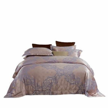 Dolce Mela Home Decorative Dm805K King Size Duvet Cover Set Jacquard Top & 100% Cotton Inside. View a larger version of this product image.