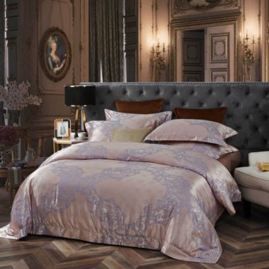 Dolce Mela Home Decorative Dm805K   King Size Duvet Cover Set Jacquard Top & 100% Cotton Inside. View a larger version of this product image.