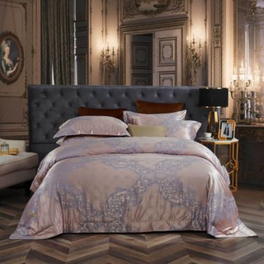 Dolce Mela Home Decorative Dm805K   King Size Duvet Cover Set Jacquard Top & 100% Cotton Inside. View a larger version of this product image.