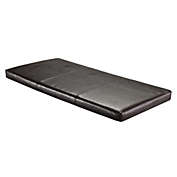 Contemporary Home Living 2" Espresso Brown Rectangular Leather Bench Seat Cushion