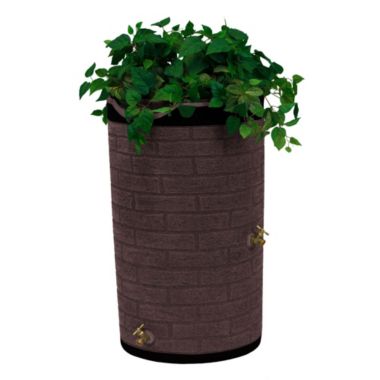 Good Ideas Impressions Downton 50 Gallon Rain Saver Darkened Ribs - Red Brick. View a larger version of this product image.
