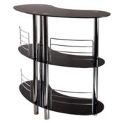 Winsome Martini Entertainment Bar In Black Metal Finish