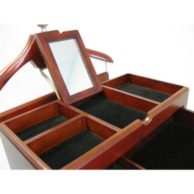 Proman Products Home Indoor Decorative Norstar Valet with Flip Mirror in Mahogany. View a larger version of this product image.