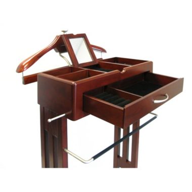 Proman Products Home Indoor Decorative Norstar Valet with Flip Mirror in Mahogany. View a larger version of this product image.