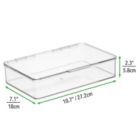 Alternate image 3 for mDesign Stackable Closet Shoe Storage Bin Box with Lid, Clear, 4-Pack