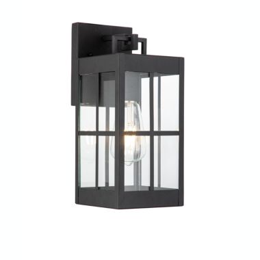 ELE Light & Decor Amara Black Outdoor Hardwired Wall Lantern Sconce with No Bulbs Included. View a larger version of this product image.