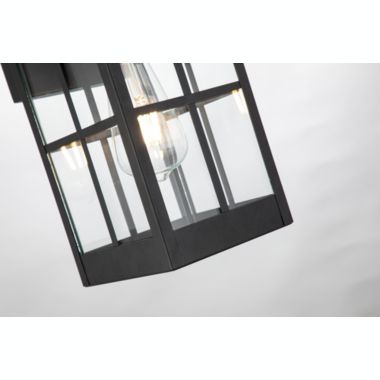 ELE Light & Decor Amara Black Outdoor Hardwired Wall Lantern Sconce with No Bulbs Included. View a larger version of this product image.