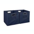 Alternate image 0 for Niche Cubo Set of 2 Foldable Fabric Storage Bin with Built-in Chrome Handles - Blue