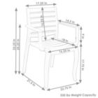 Alternate image 3 for Sunnydaze Polypropylene Stackable Illias Outdoor Patio Arm Chair, Gray, 4pk