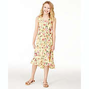 Charter Club Big Girl&#39;s Mommy & Me Floral Print Dress Yellow Size Small