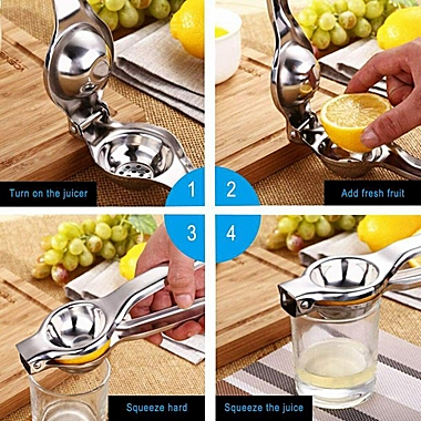 Infinity Merch Lemon Hand Press Juice Squeezer Stainless Steel. View a larger version of this product image.