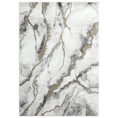 Abani Luna Contemporary Marble and Metallic  Area Rug. View a larger version of this product image.