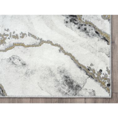 Abani Luna Contemporary Marble and Metallic  Area Rug. View a larger version of this product image.