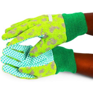 Blue Panda Kids Gardening Work Gloves, Ages 3-6 (Green, 6 Pairs). View a larger version of this product image.