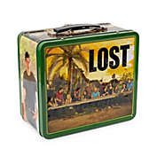 LOST Cast Retro Style Metal Tin Lunch Box Tote   Reusable Bag, Storage Organizer Container, Bento Box Accessories   Official TV Show Collectible   8 x 7 x 4 Inches