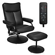 Slickblue Electric Massage Recliner Chair with Ottoman and Remote Control