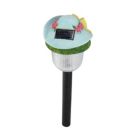 Alternate image 1 for CC Outdoor Living 17" LED Lighted Solar Powered Outdoor Blue Rose Hat Garden Light