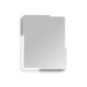 Vyaya Michigan 24 in. W x 30 in. H Rectangular Frameless Anti-Fog Wall Bathroom LED Vanity Mirror in Silver