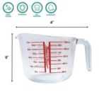 Alternate image 1 for Baker's Secret Glass 1000ml Measuring Cup, Durable, Kitchen Essentials, Baking Essentials, Clear