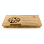 Alternate image 2 for Aleratec Natural Bamboo Laptop Cooling Stand Up To 15 Inch Bed Table Tray For Home