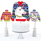 Alternate image 2 for Big Dot of Happiness Wild and Ugly Sweater Party - Holiday and Christmas Animals Party Centerpiece Sticks - Table Toppers - Set of 15