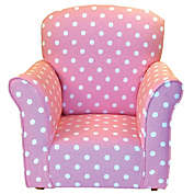 Brighton Home Furniture Toddler Rocker in Baby Pink with White Polka Dot Printed Cotton