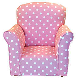 Brighton Home Furniture Toddler Rocker in Baby Pink with White Polka Dot Printed Cotton