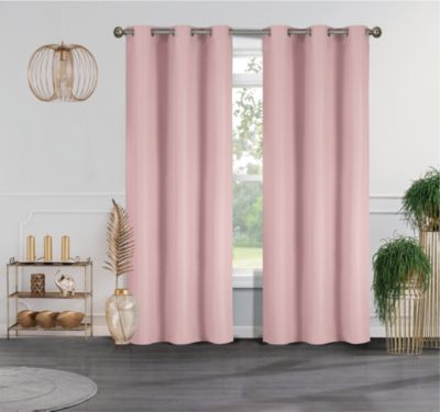 Solid Blackout Thermal Grommet Curtain Panels (Set of 2)