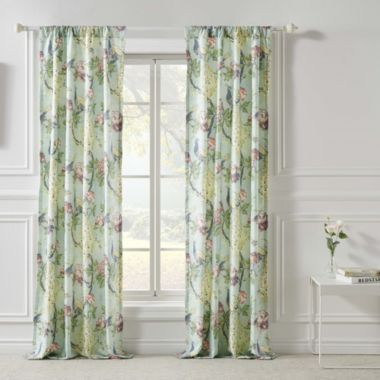 Greenland Home Pavona Enchanted Garden Curtain Panels (Set of 2) with Tiebacks, Panel Pair 84-inch L. View a larger version of this product image.