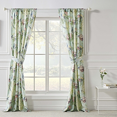 Greenland Home Pavona Enchanted Garden Curtain Panels (Set of 2) with Tiebacks, Panel Pair 84-inch L. View a larger version of this product image.