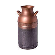 Creative Design 16.25" Bronze Antique Galvanized Decorative Canister Vase