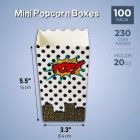 Alternate image 3 for Blue Panda 100 Pack Bulk Comic Book-Styled 20oz Mini Popcorn Boxes for Halloween, Movie Nights, Party Supplies (3 x 5 In)