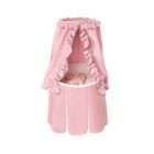 Alternate image 1 for Badger Basket Co. Empress Round Baby Bassinet - Pink Bedding with White Pleats