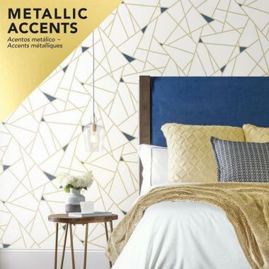 Roommates Decor Modern Peel & Stick Wallpaper - Gold. View a larger version of this product image.