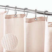 mDesign Waffle Weave Fabric Shower Curtain