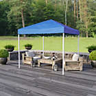 Alternate image 1 for Emma + Oliver 8&#39;x8&#39; Blue Weather Resistant Easy Pop Up Slanted Leg Canopy Tent with Carry Bag